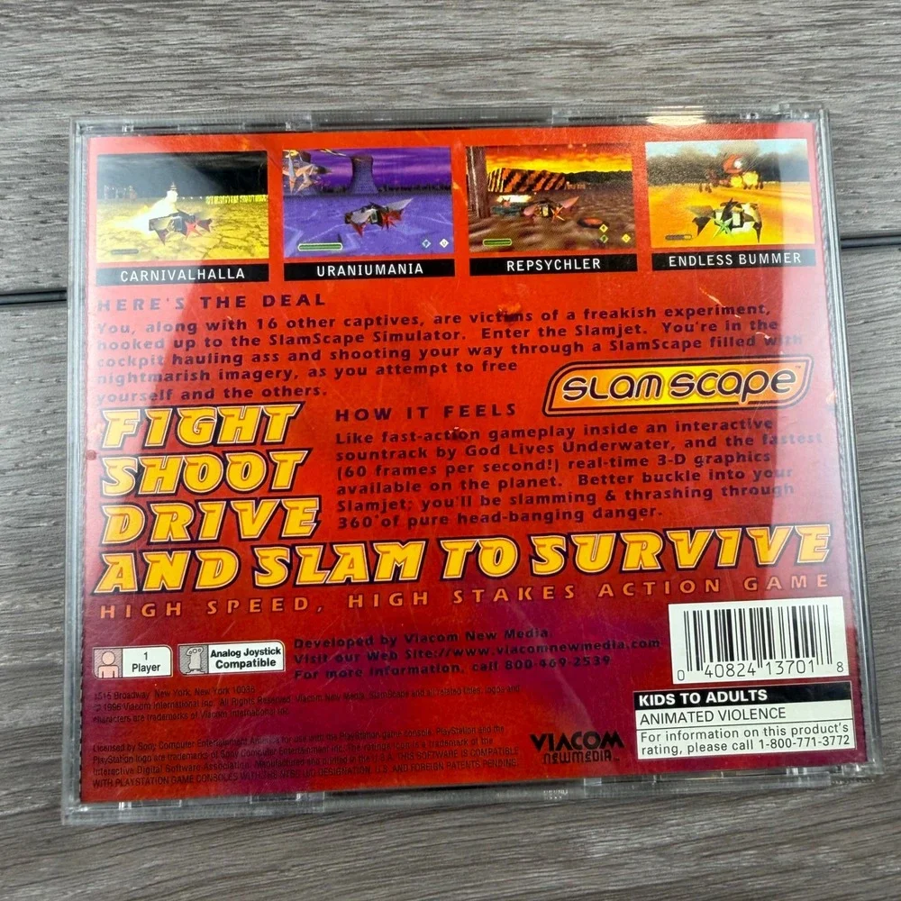 Viacom Playstation Slamscape Action Shooter Game